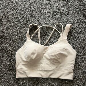Beige lululemon like a cloud longline bra (D/DD light support (size 6)